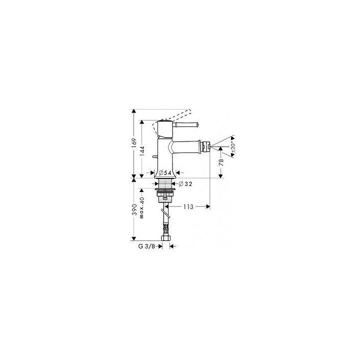 Hansgrohe Talis Classic 80 Chrome baterija (slavina) za bide 14120000