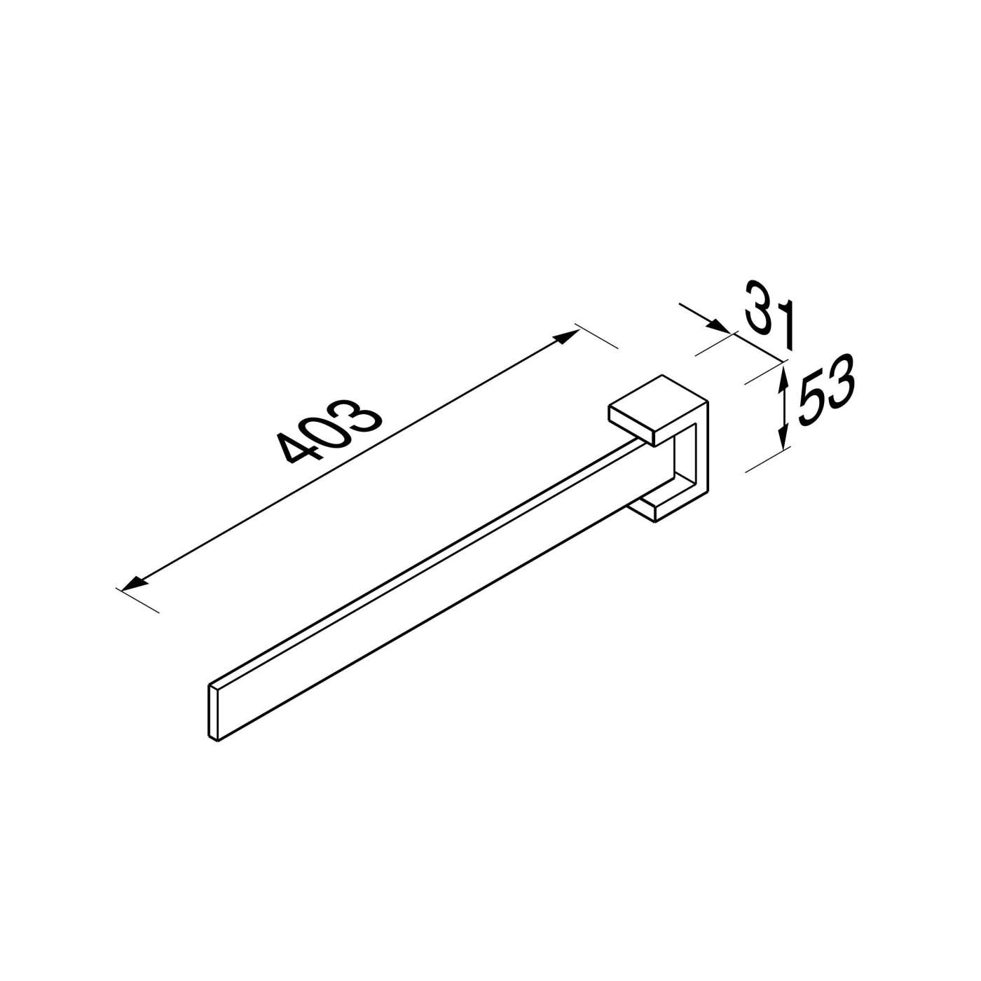 Geesa Modern Art 400 Chrome držač peškira zglobni jednostruki 913519-02