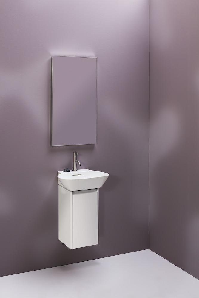 Laufen Ino White umivaonik (lavabo) 45x41x12 konzolni i nadgradni sa rupom za bateriju i prelivom 8.1630.0.000.104.1