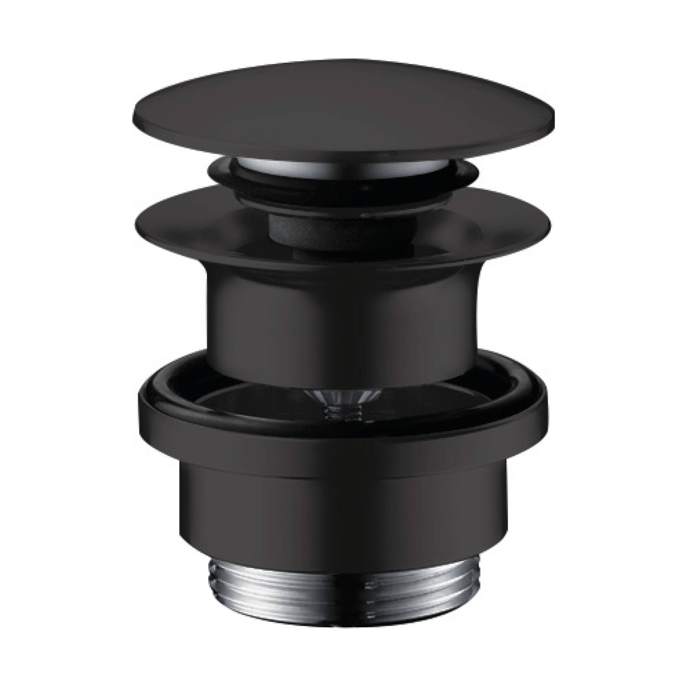 Hansgrohe Metropol 100 Matt Black Air Power EcoSmart baterija (slavina) za umivaonik sa odlivnim ventilom sifona push-open metalnim 32500670