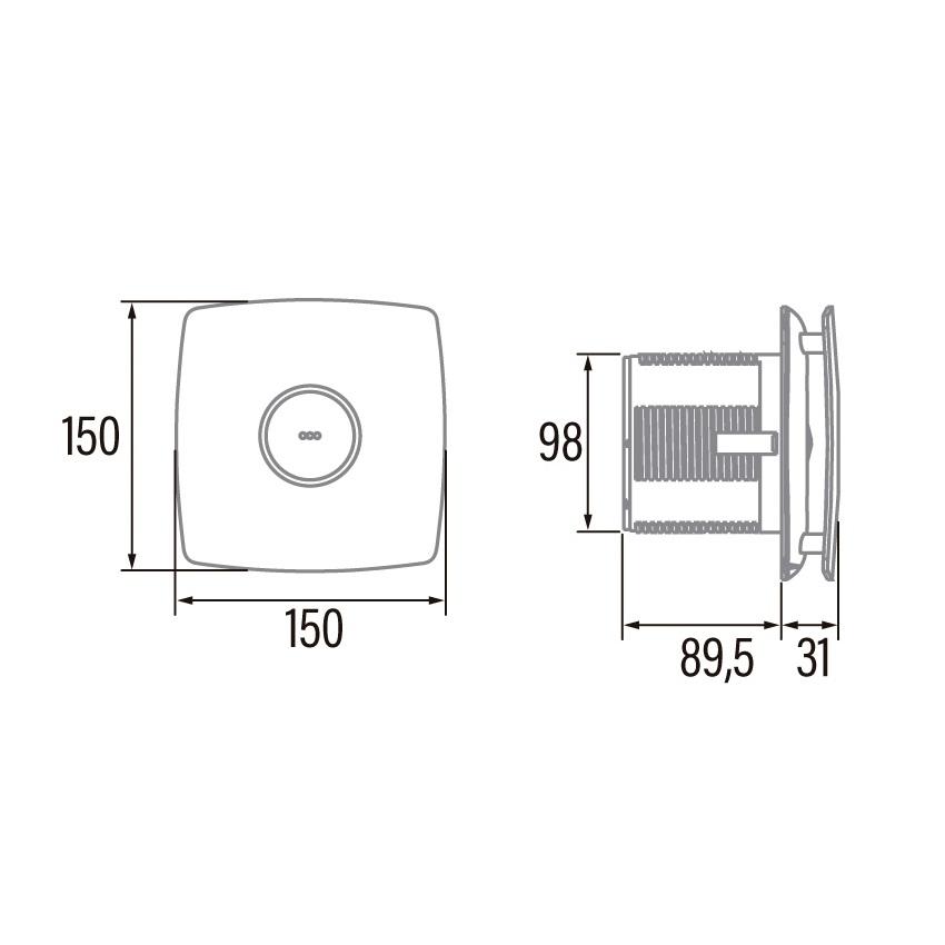 Cata X-Mart 10 Standard Inox kupatilski ventilator 01040000