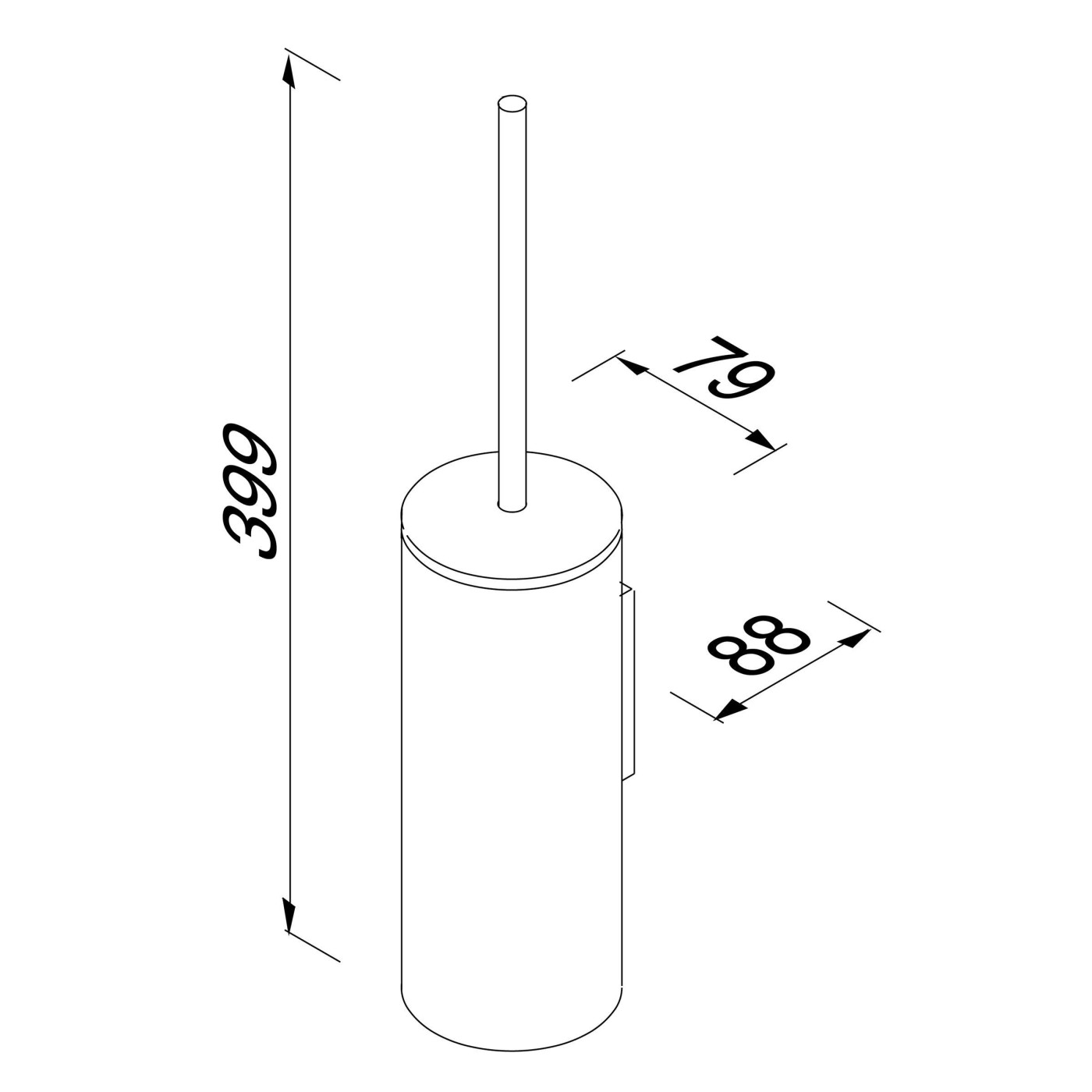 Geesa Wynk Chrome WC četka sa držačem 914511-02