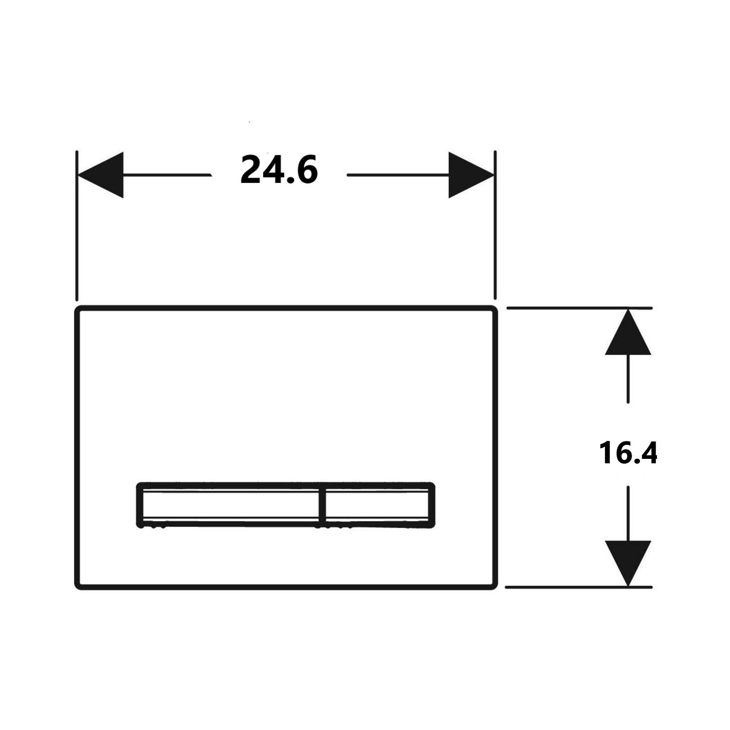 Geberit Sigma50 White / Chrome taster za ugradne vodokotliće dvokoličinski pravougaoni 115.788.SD.2