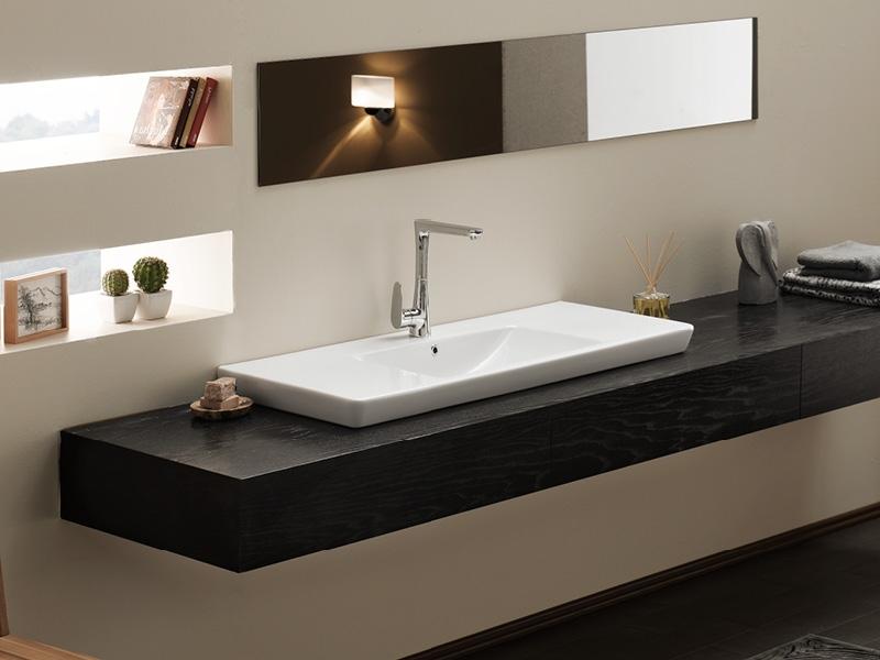 Turkuaz CeraStyle Porto White umivaonik (lavabo) 85,5x48x7 konzolni sa rupom za bateriju i prelivom 68300U