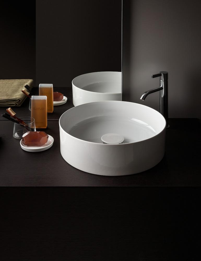 Laufen Living White umivaonik (lavabo) 38x38x13 nadgradni okrugli 8.1143.5.000.112.1