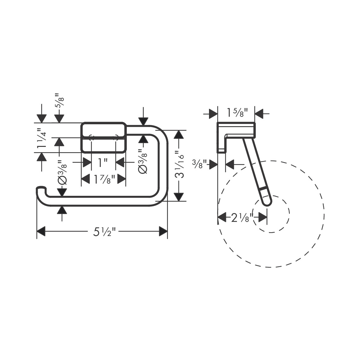 Hansgrohe AddStoris Q Matt Black držač toalet papira 41771670