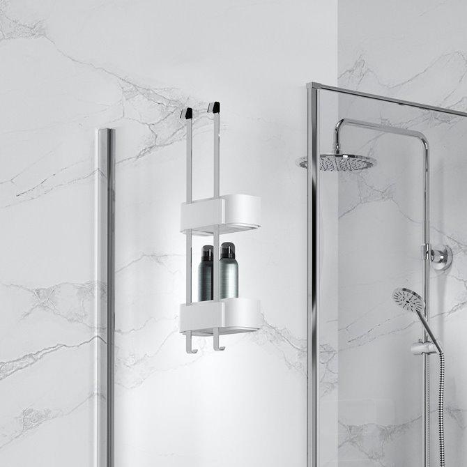 Geesa Frame White/Chrome polica za kabinu dupla 918902-02