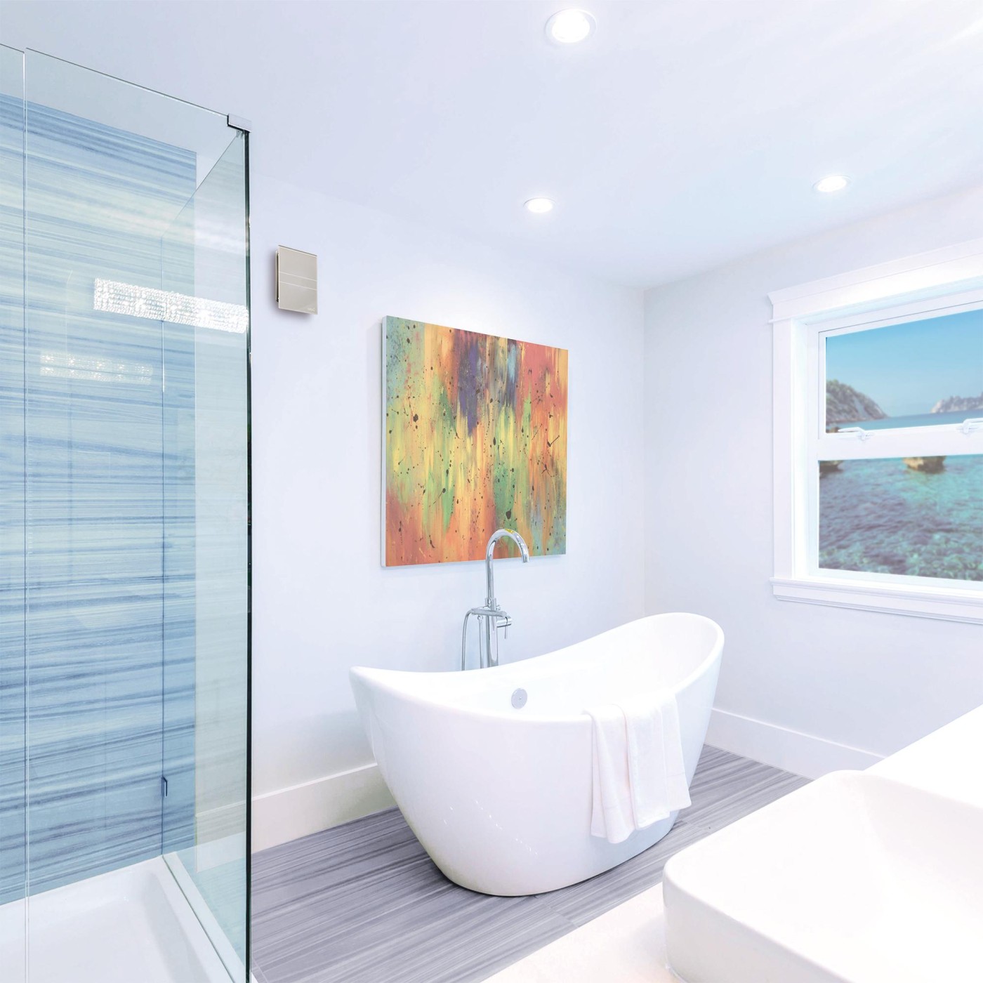 Cata E-100 GS Silver kupatilski ventilator sa staklenom pločom 00900400