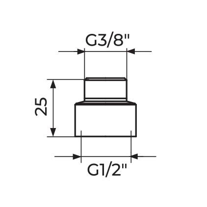 Rosan Armor Chrome redukcija FM 1/2-3/8