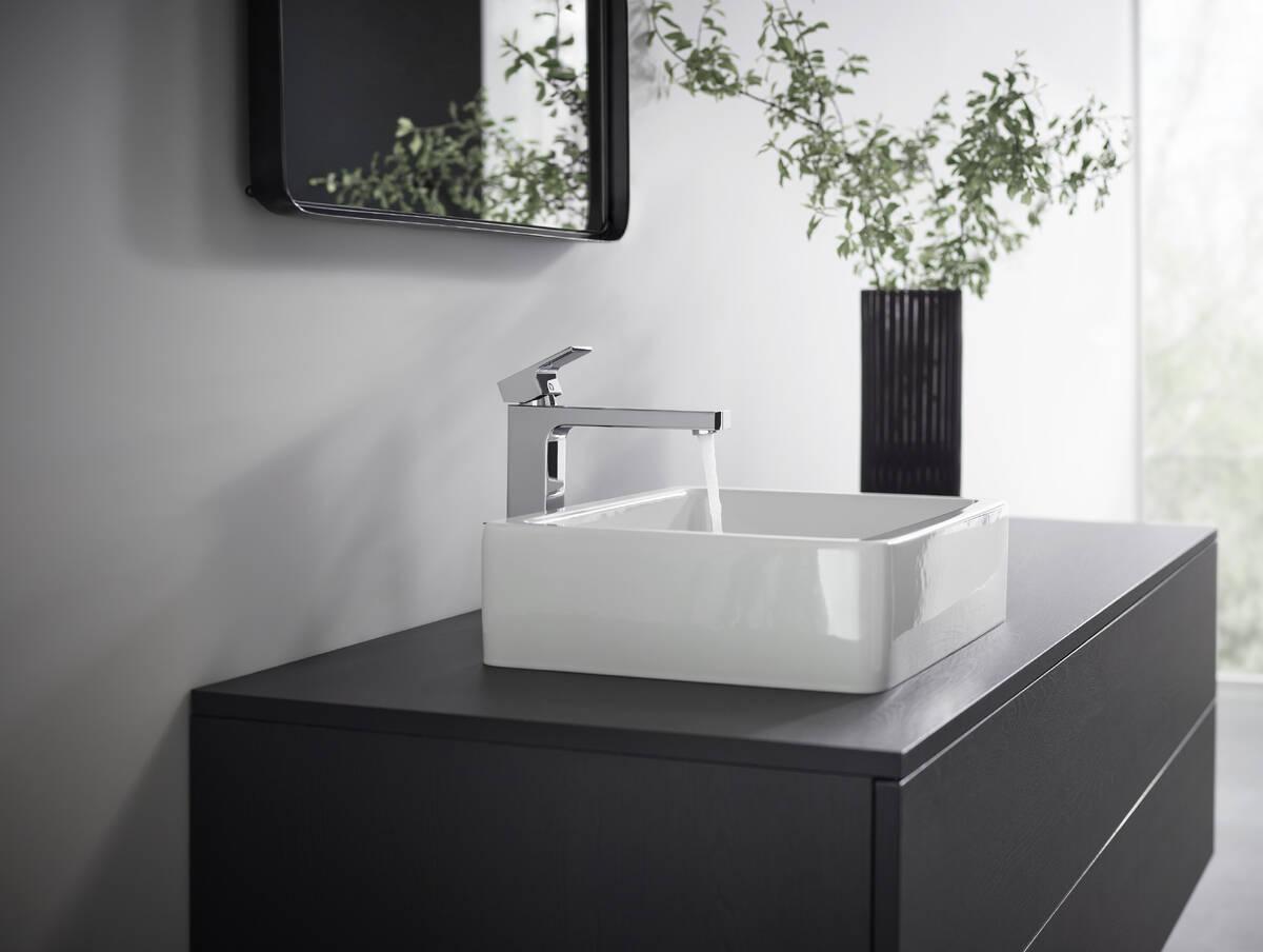 Hansgrohe Vernis Shape 190 Matt Black baterija (slavina) za umivaonik sa odlivnim ventilom sifona pop-up 71562670