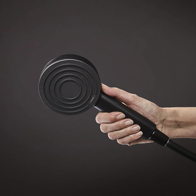 Hansgrohe Pulsify S EcoSmart+ 105 Matt Black ručni tuš sa 1 vrstom mlaza 24121670