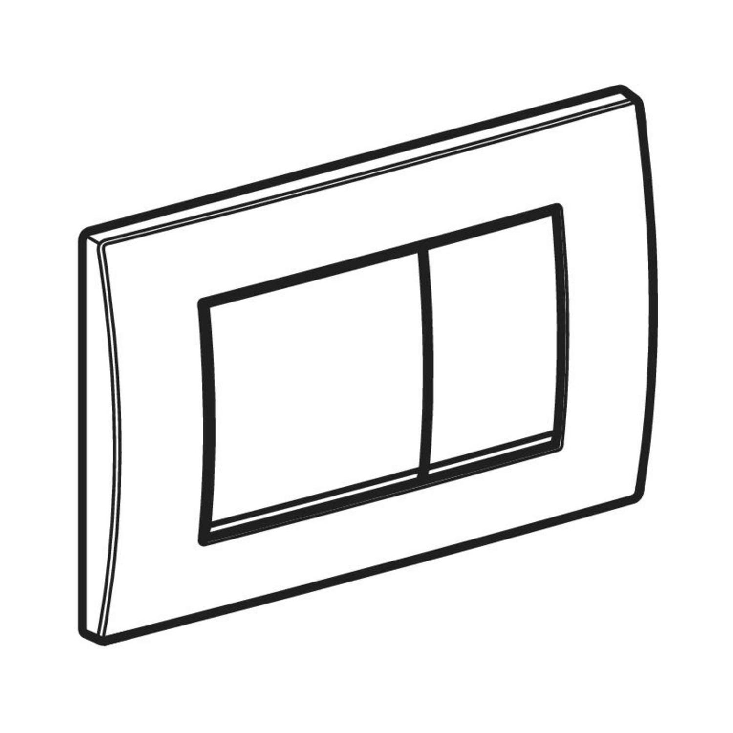 Geberit Matt Chrome taster za ugradne vodokotliće dvokoličinski pravougaoni 115.137.46.1