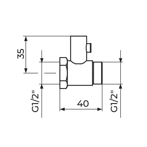 Rosan Armor Chrome sigurnosni ventil za bojler 1/2