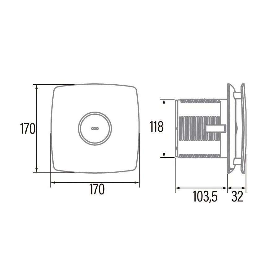Cata X-Mart 12 Standard White kupatilski ventilator 01020000 -A