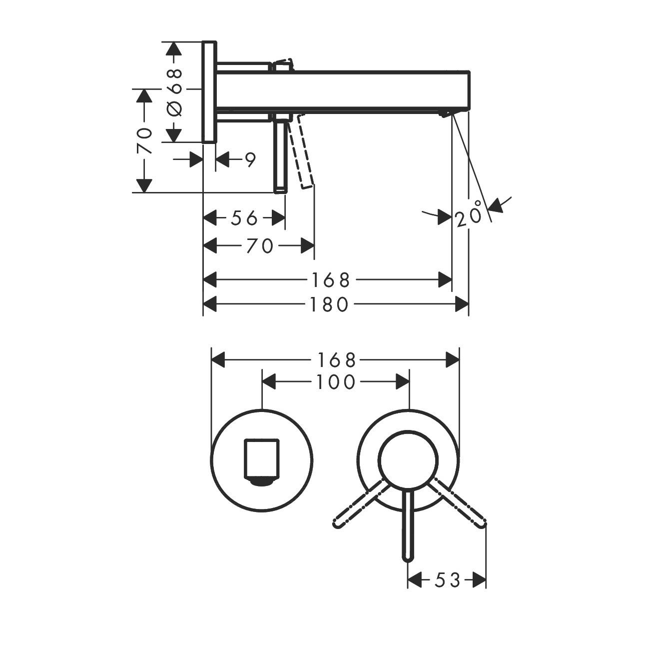 Hansgrohe Finoris 170 Matt White uzidna baterija (slavina) za umivaonik sa odlivnim ventilom sifona nezatvorivim 76051700