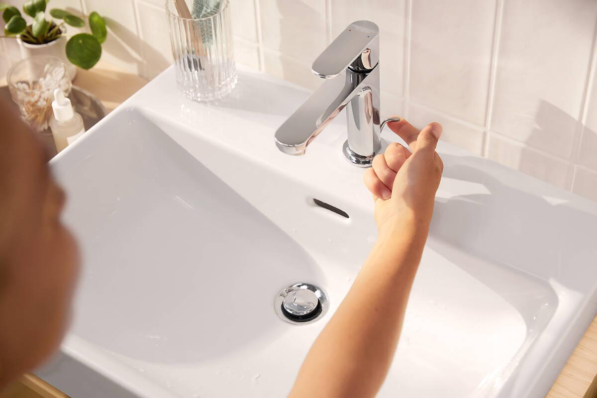 Hansgrohe Rebris S 110 Chrome baterija (slavina) za umivaonik sa odlivnim ventilom sifona pop-up 72517000