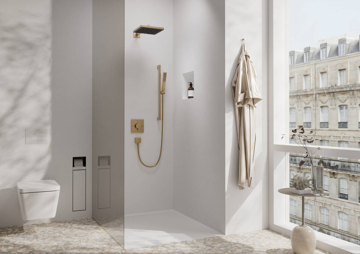 Hansgrohe Pulsify E EcoSmart 100 Brushed Bronze ručni tuš sa 1 vrstom mlaza 24320140