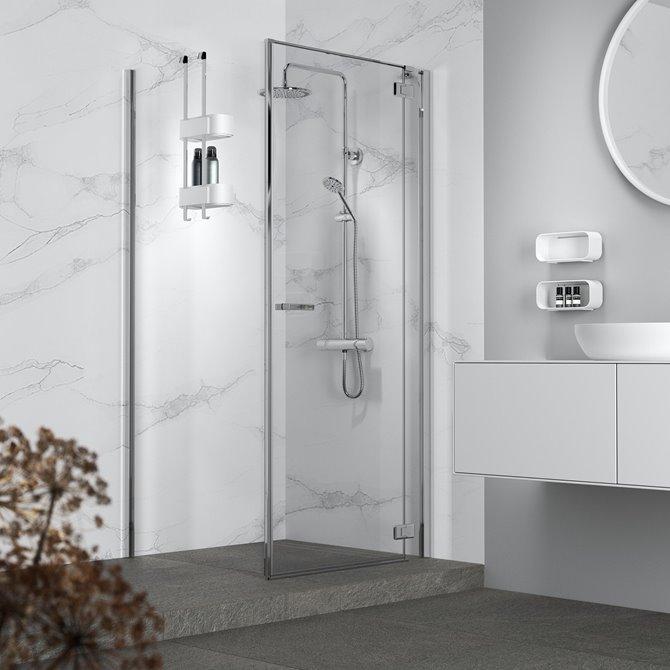 Geesa Frame White/Chrome polica za kabinu dupla 918902-02