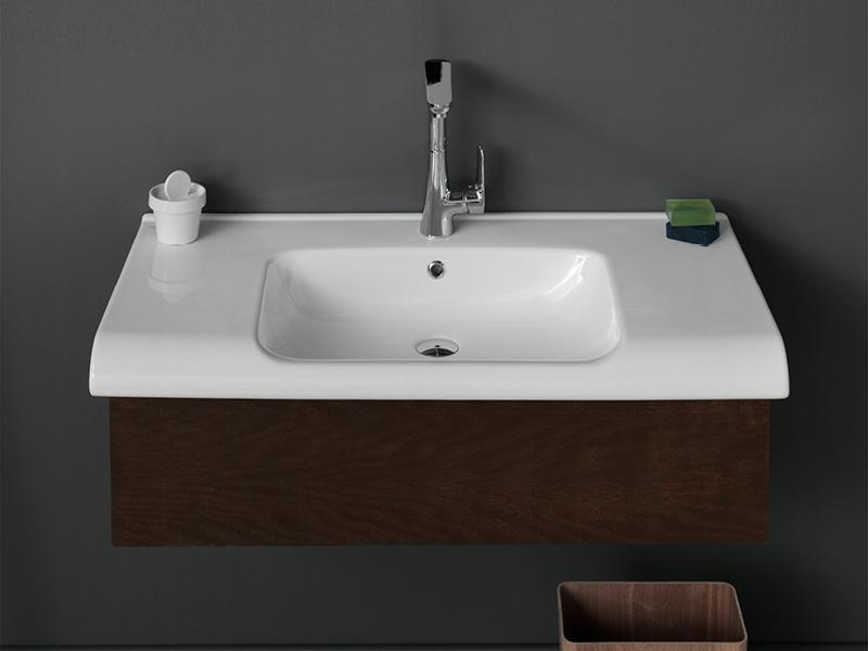 Turkuaz CeraStyle Anova White umivaonik (lavabo) 80x49,5x2 konzolni sa rupom za bateriju i prelivom 90700U