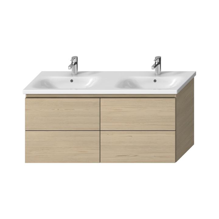 Jika Mio N White umivaonik (lavabo) 130x45x0,35 konzolni sa dve rupe za bateriju i sa dva preliva 8.1471.4.000.104.1