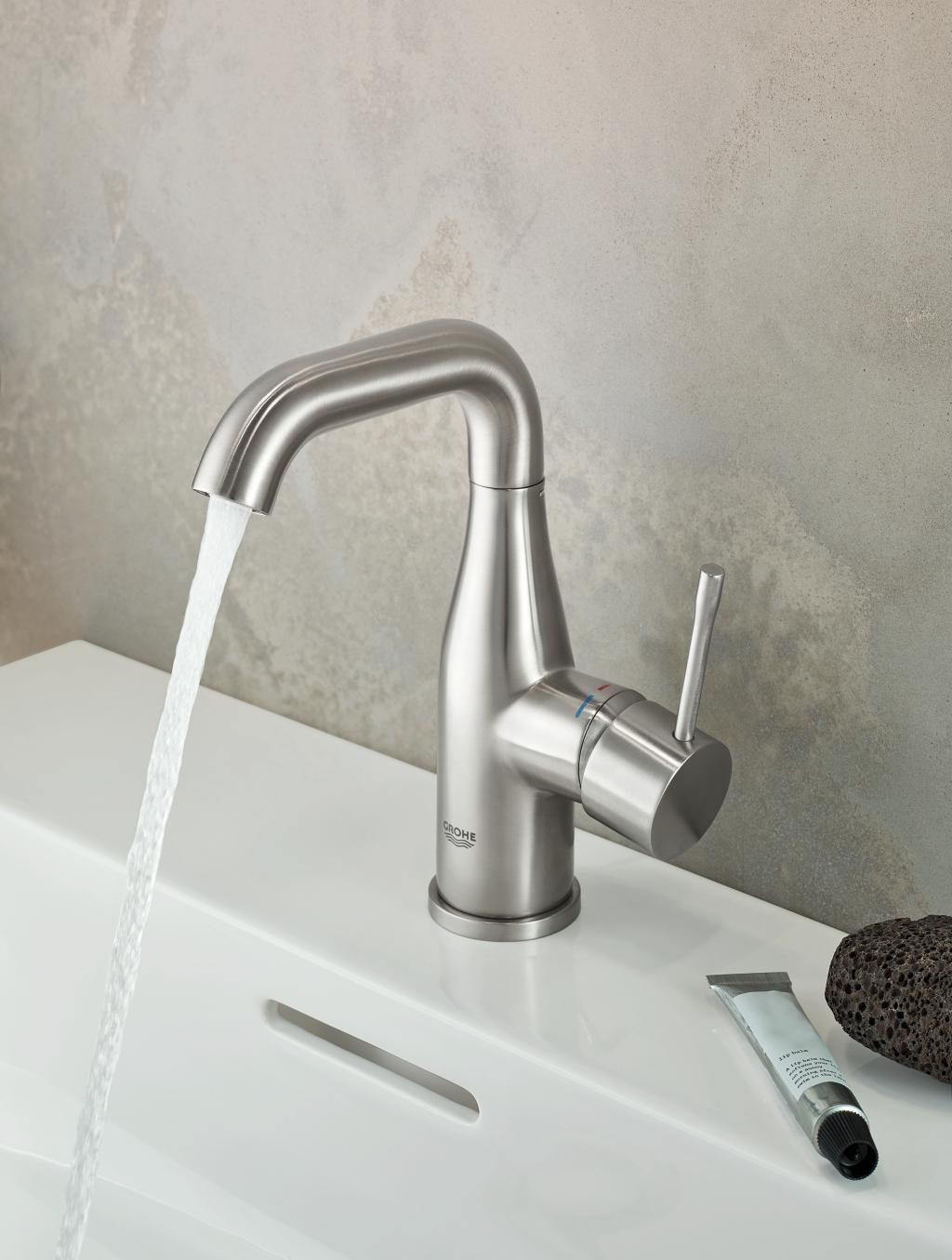 Grohe Essence 160 Hard Graphite jednoručna baterija (slavina) za umivaonik sa odlivnim ventilom sifona pop-up 23462A01