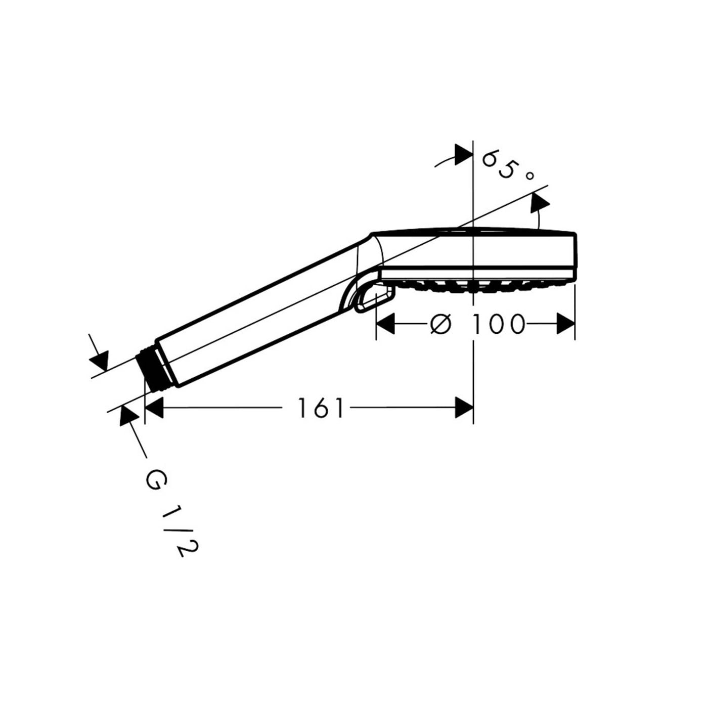 Hansgrohe Vernis Blend Vario EcoSmart 100 Matt Black ručni tuš sa 2 vrste mlaza 26340670