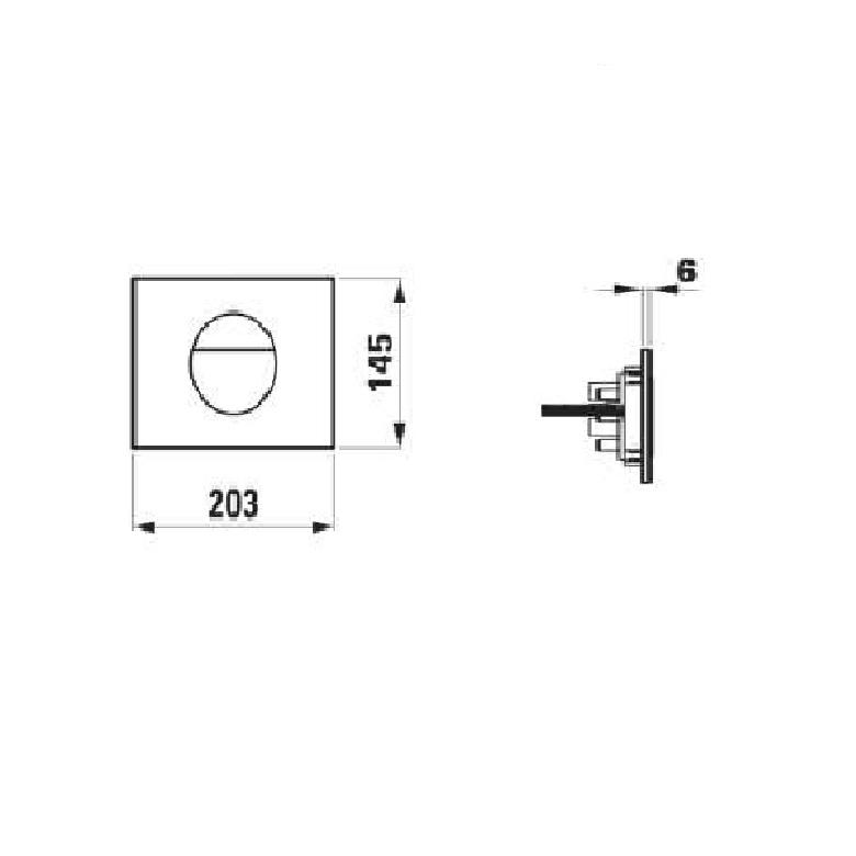 Laufen Ineo Sunrise DualFlush White taster za ugradne vodokotliće dvokoličinski sa okruglom tipkom debljine 6mm 9.0011.2.000.000.1