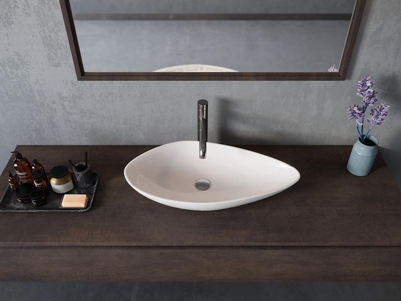 Turkuaz CeraStyle Olive White umivaonik (lavabo) 74x38x14,5 nadgradni 71300