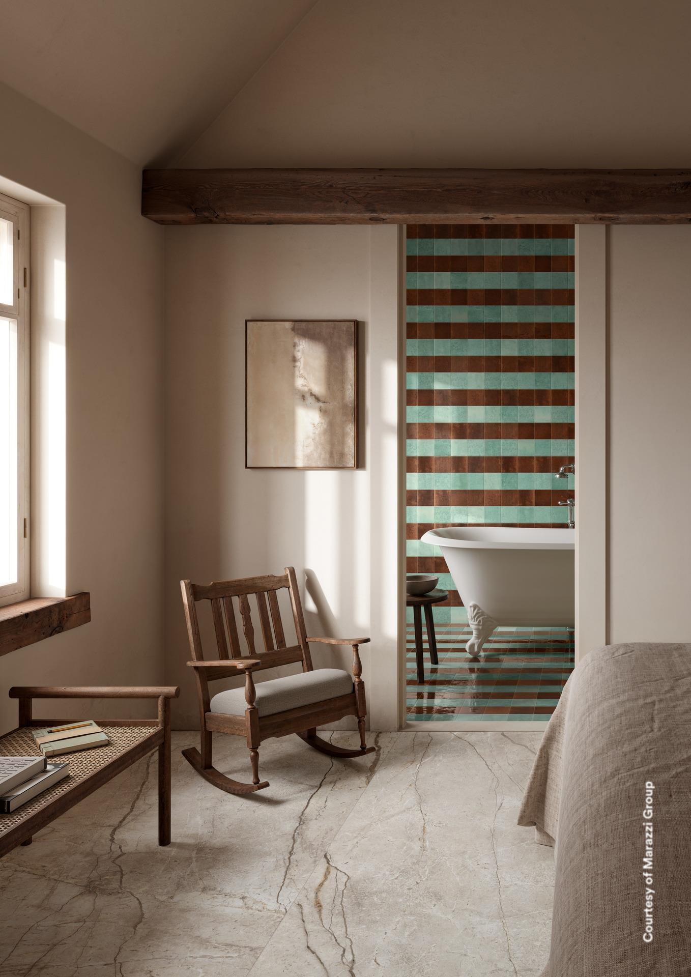 Marazzi Lume Turquoise Struttura 3D Rake MP9C 6x24 14mm Lux pločica zidna sjajna sa udubljenjima 0.720 43.200