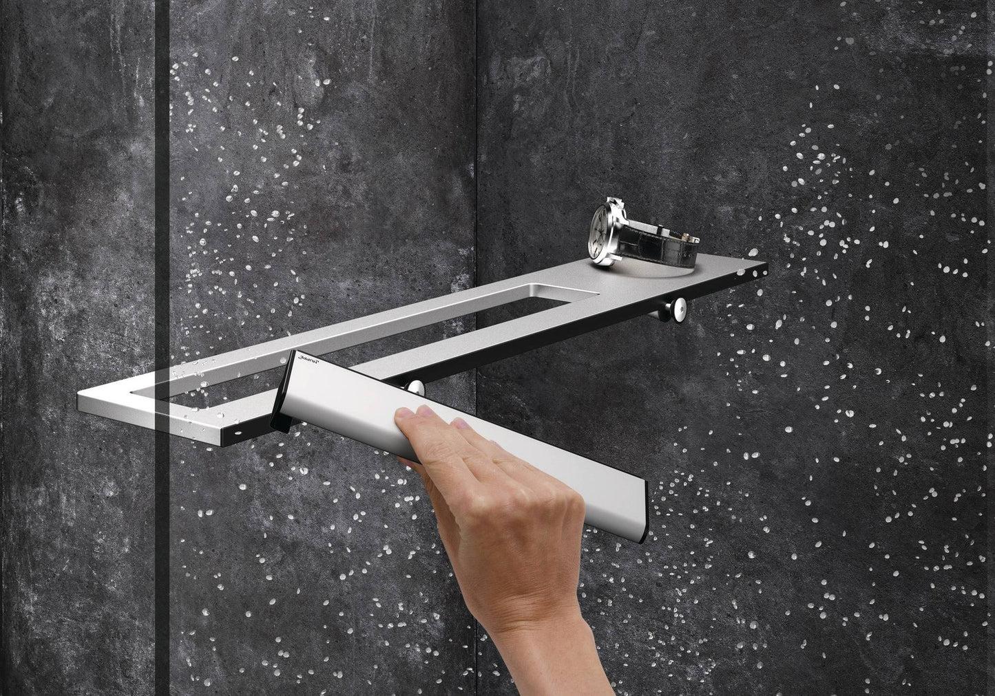 Hüppe Select+ Wiper Matt Silver čistač stakla za tuš kabine i paravane sa kačaljkom SL2501.087