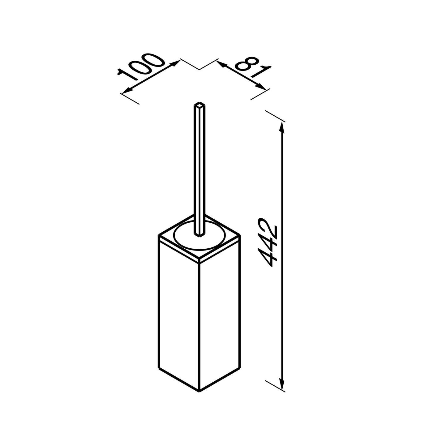 Geesa Modern Art Chrome WC četka bela sa držačem 913510-02