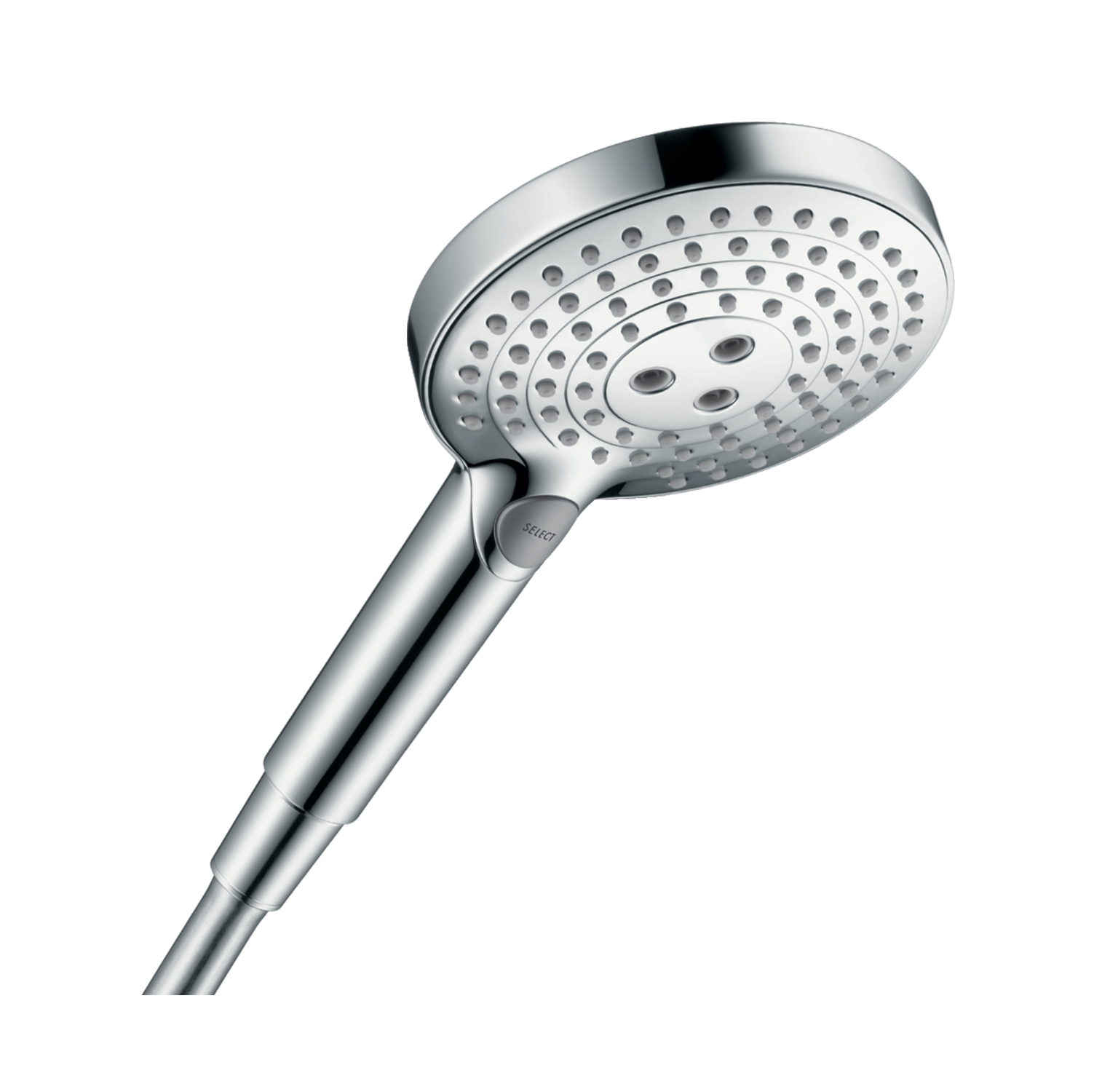 Hansgrohe Croma Select S 110 White/Chrome tuš set: ručni tuš sa 3 mlaza, Isiflex'B 1600 crevo za tuš i usponska šipka sa kliznim držačem i policom 26574400