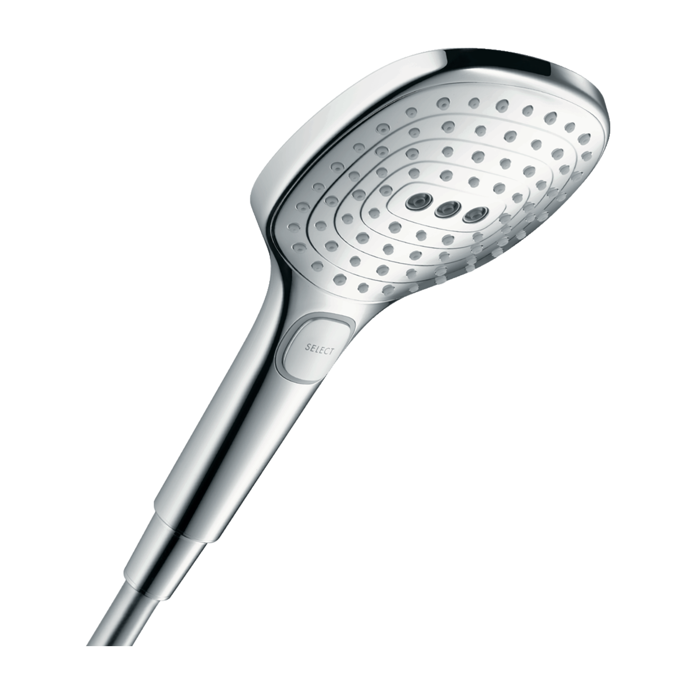 Hansgrohe Raindance Select E 120 Chrome tuš set: ručni tuš sa 3 mlaza, držač za ručni tuš, Isiflex 1600 crevo za ručni tuš 26720000