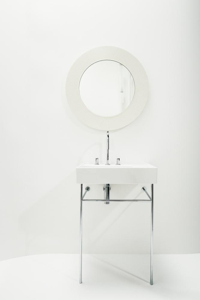 Laufen Kartell White umivaonik (lavabo) 90x46x12 konzolni i nadgradni sa rupom za bateriju, desnim zaravnjenjem i integrisanim odvodom 8.1033.8.000.111.1