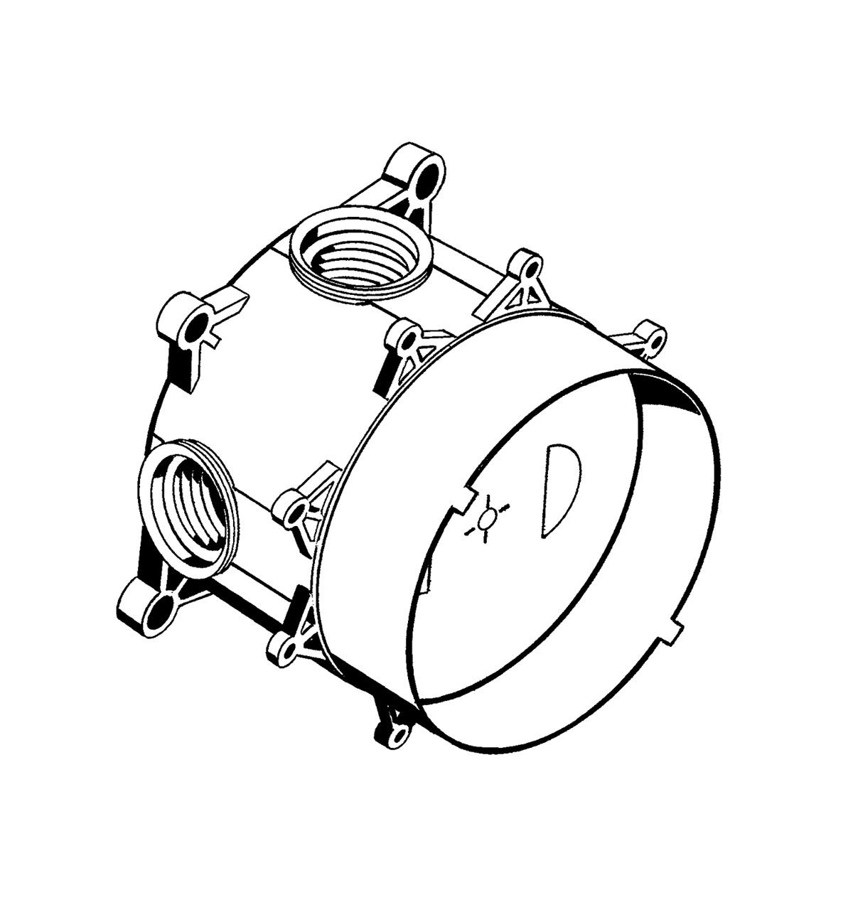 Hansgrohe iBox univerzalna ugradna jedinica za mešače, prebacivače i nadglavne tuševe 01800180