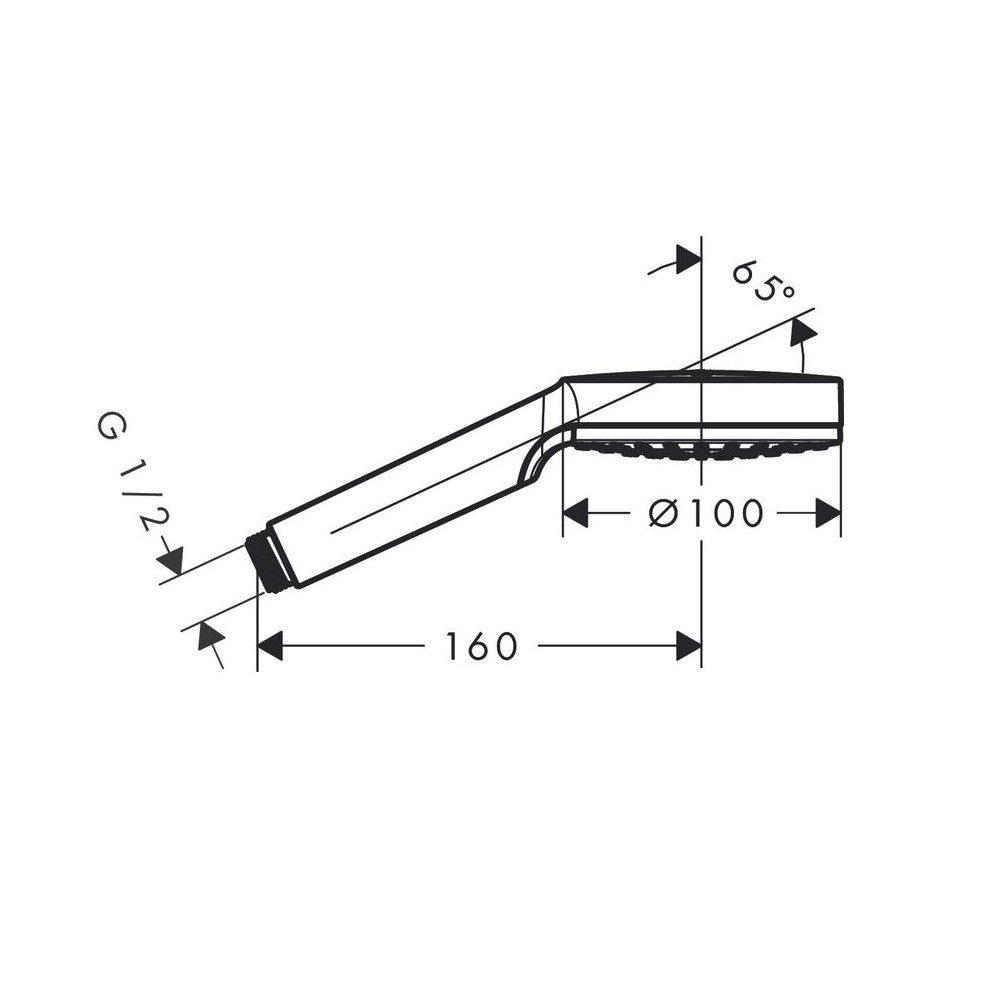 Hansgrohe Crometta EcoSmart 100 White/Chrome ručni tuš sa 1 vrstom mlaza 26333400