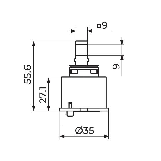 Rosan -35B mešač keramički za bateriju sa 