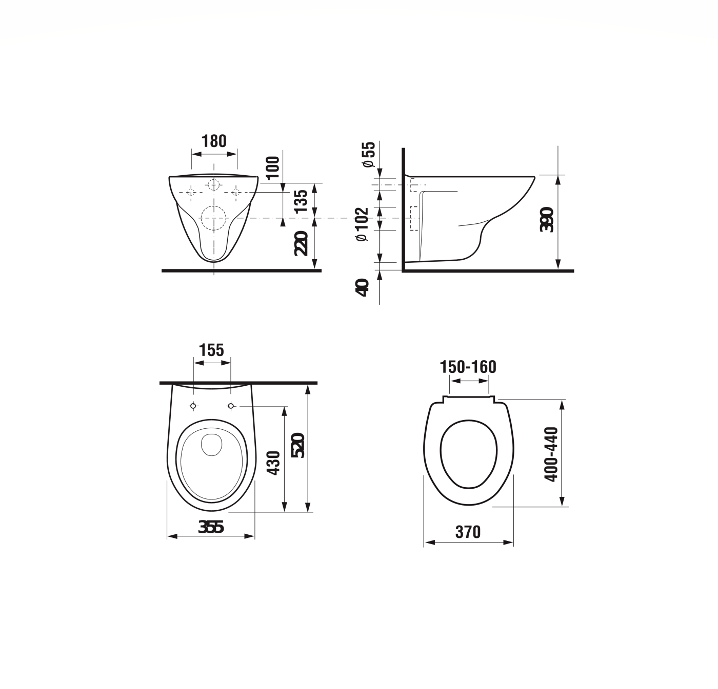 Jika Zeta White WC šolja 35,5x52x35 konzolna 8.2039.6.000.000.1