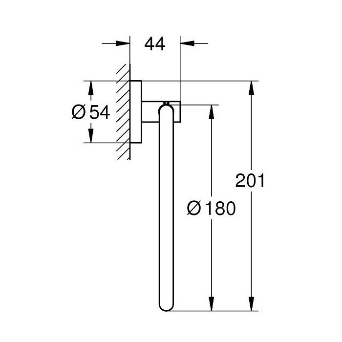 Grohe Essentials Chrome držač peškira prstenasti 40365001