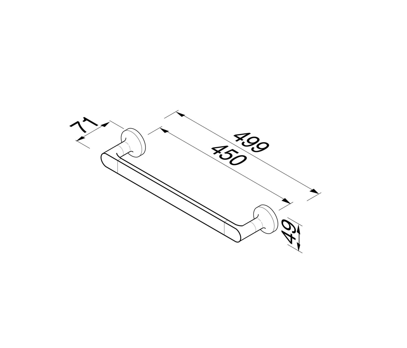 Geesa Tone 450 Chrome držač peškira 917307-02-45