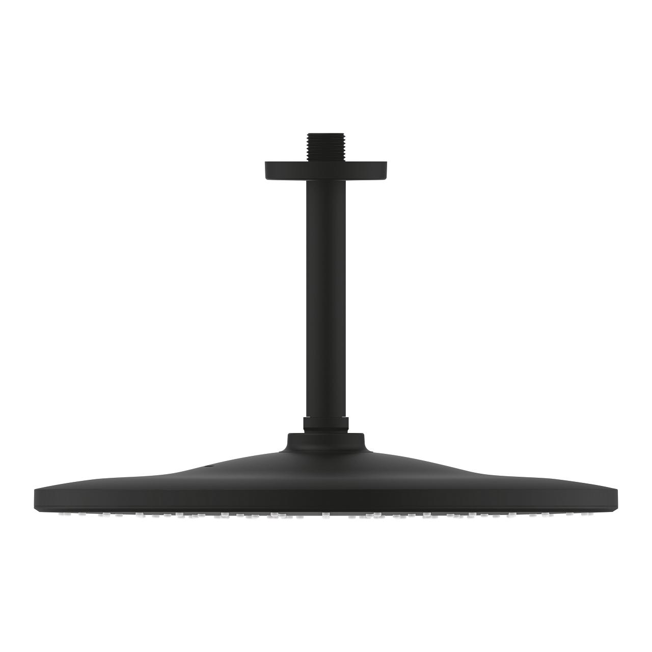 Grohe Rainshower Mono 310 Phantom Black nadglavni tuš okrugli sa 1 mlazom i držačem nadglavnog tuša plafonskim 22122KF0