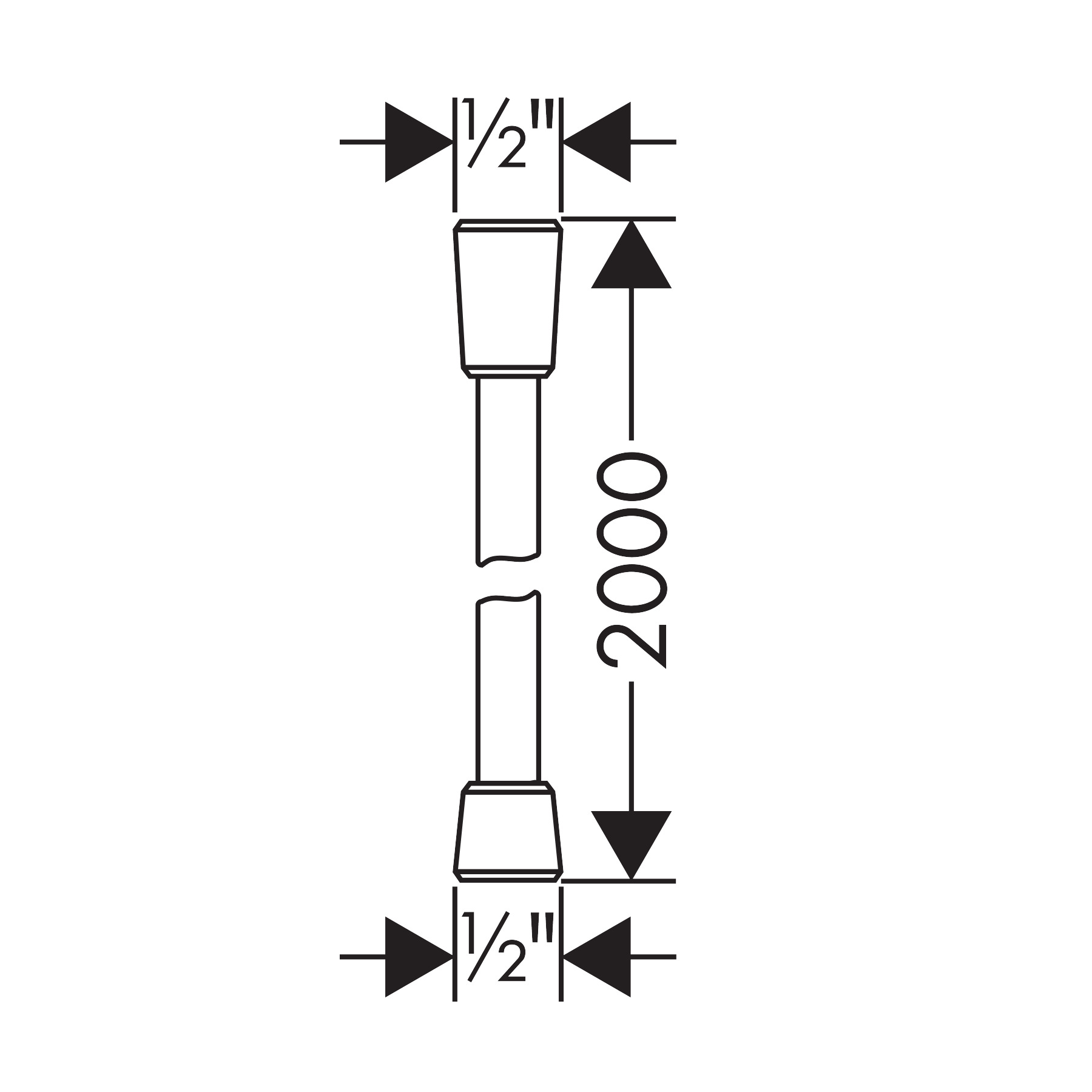 Hansgrohe Isiflex 2000 Chrome crevo za ručni tuš 28274000