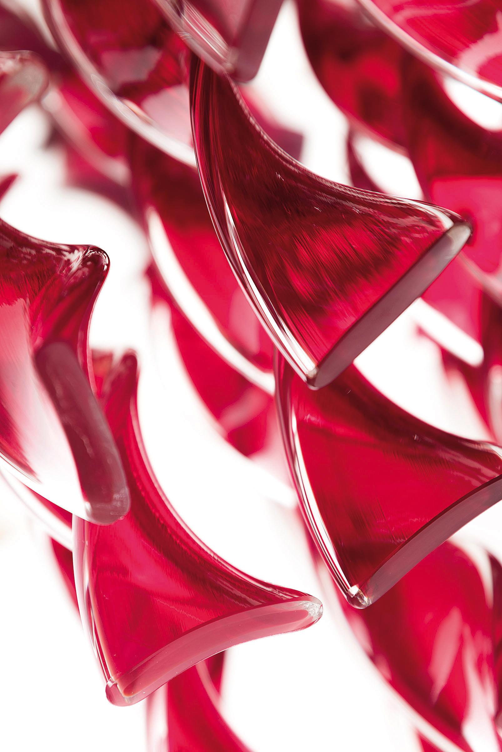 Axolight Aura 2 Red/Chrome 1x20W 220-240V AC 60x60x160 1xLED E27 lampa visilica SPAURA60RSCRE27