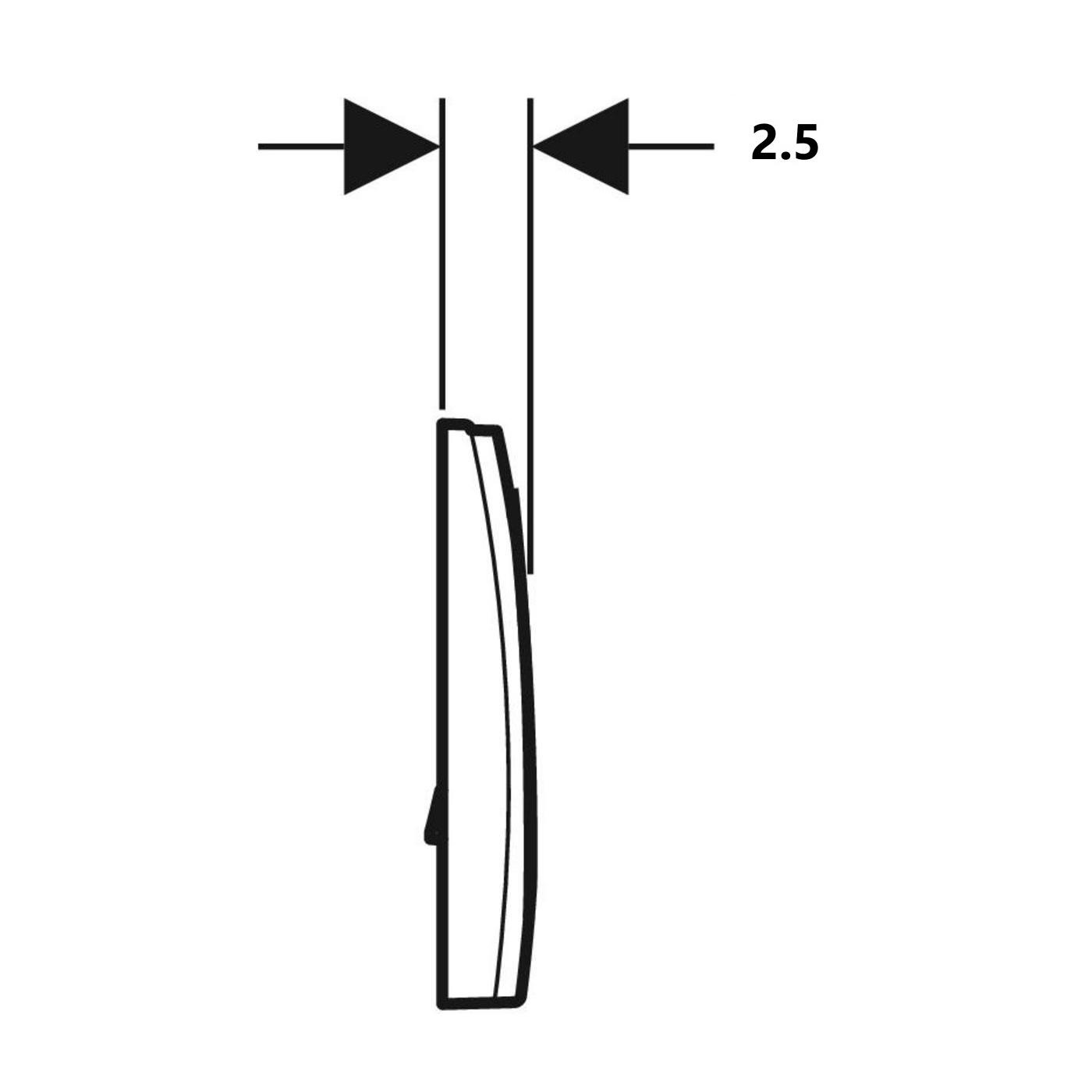 Geberit Delta15 Gloss Chrome taster za ugradne vodokotliće jednokoličinski okrugli 115.109.21.1