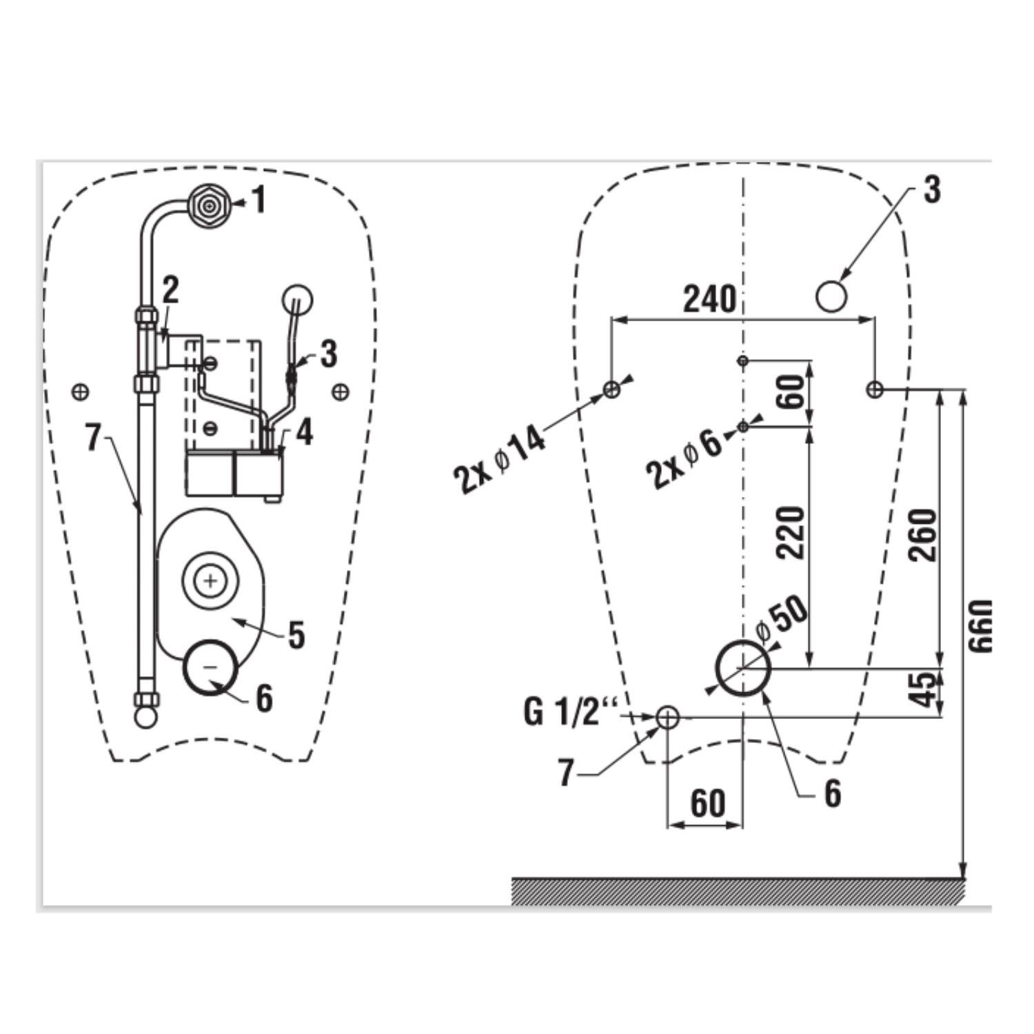 Jika Golem Antivandal White pisoar sa integrisanim senzorskim mehanizmom za ispiranje 30,5x53,5x34 za mrežno napajanje sa skrivenim dovodom, skrivenim odvodom i vidljivim kačenjem 8.4307.0.000.483.1