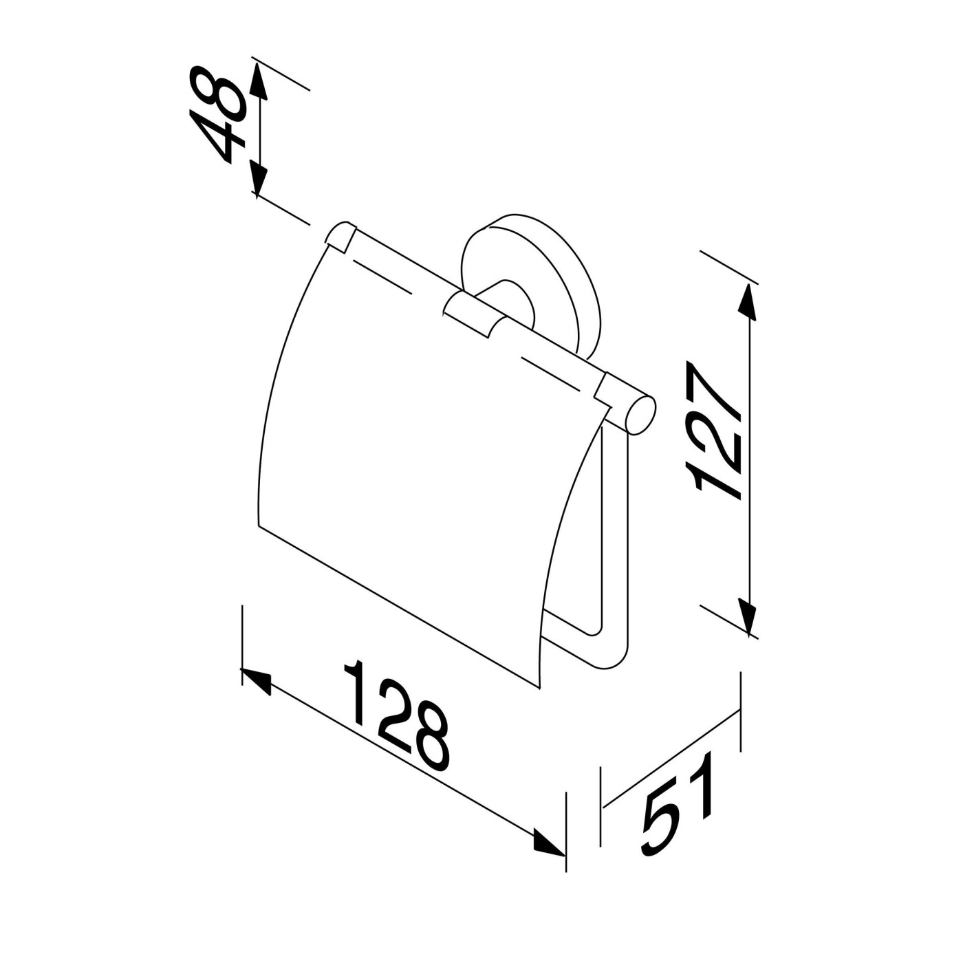 Geesa Nemox Chrome držač toalet papira sa poklopcem 916508-02
