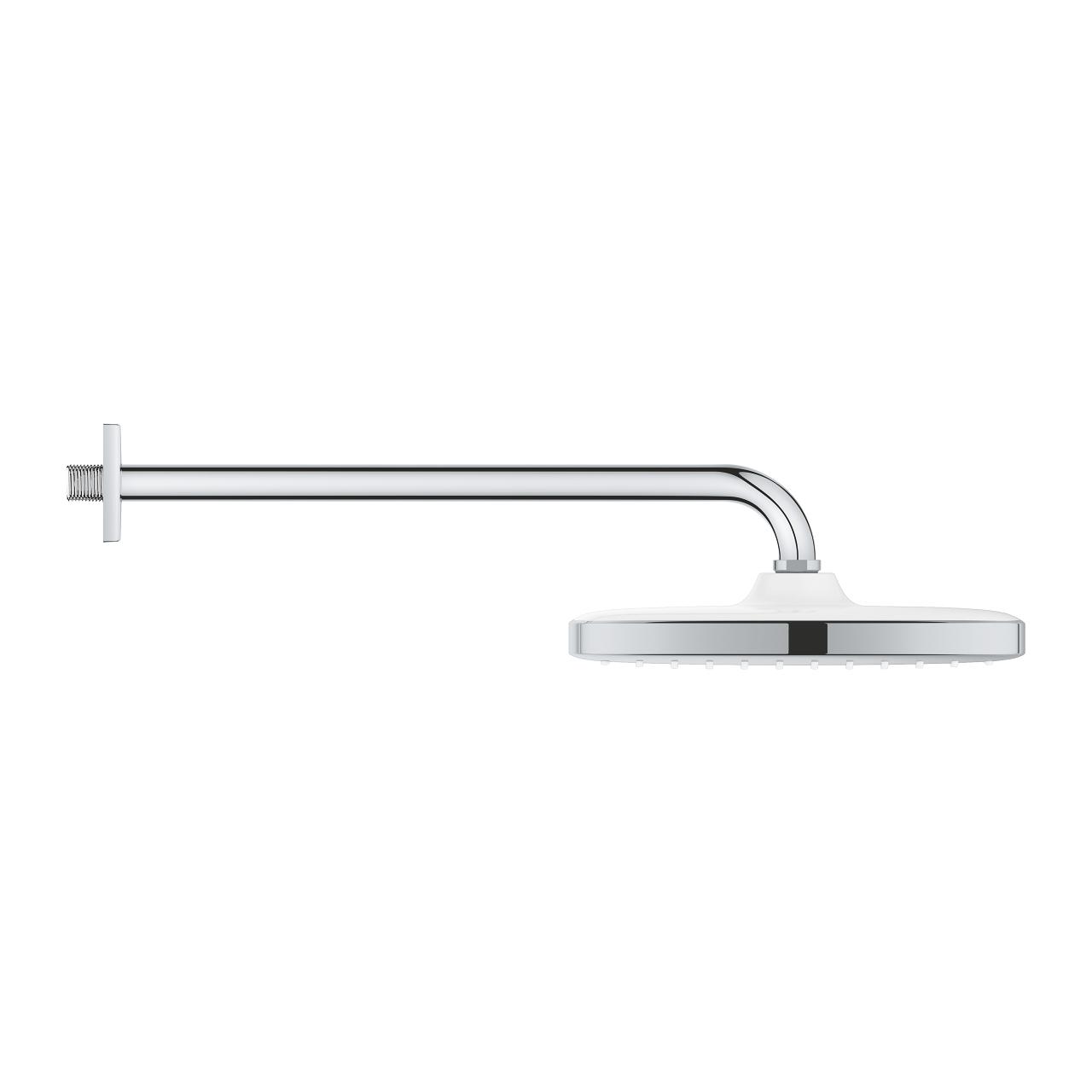 Grohe Tempesta 250 Cube Chrome nadglavni tuš četvrtasti sa 1 mlazom i držačem nadglavnog tuša zidnim od 380mm 26687000