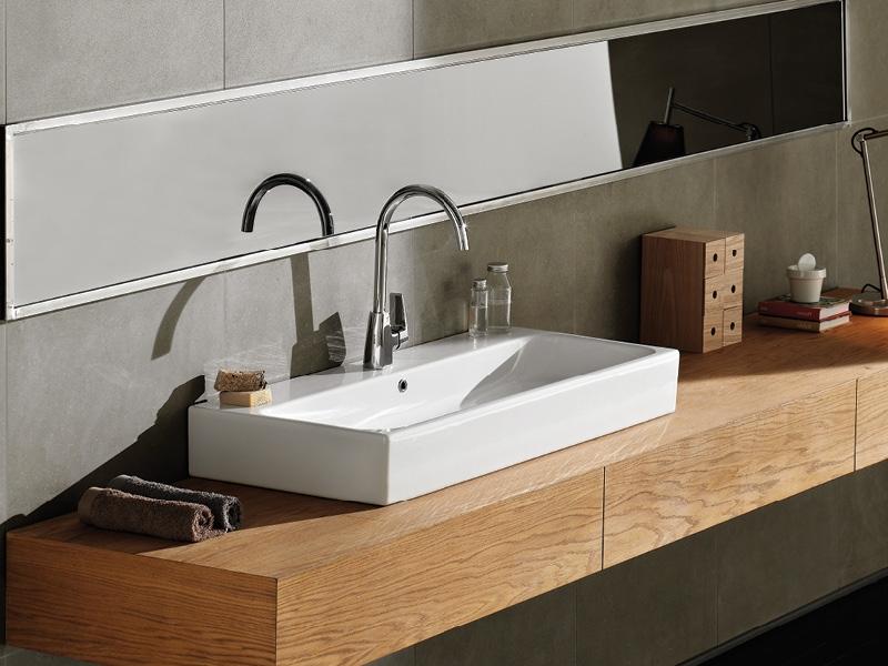 Turkuaz CeraStyle Pinto White umivaonik (lavabo) 100,5x46,5x13 konzolni i nadgradni sa rupom za bateriju i prelivom 80300U