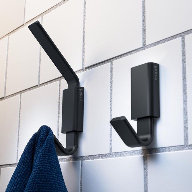 Geesa Frame Black kukica (vešalica) za peškir 918413-06