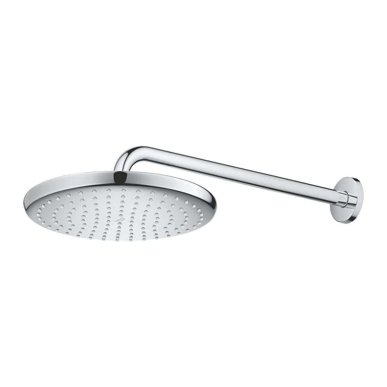Grohe Tempesta 250 Chrome nadglavni tuš okrugli sa 1 mlazom i držačem nadglavnog tuša zidnim od 380mm 26668000